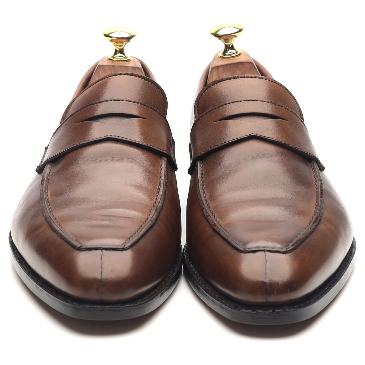 &#39;Bury&#39; Dark Brown Leather Loafers UK 7.5 E