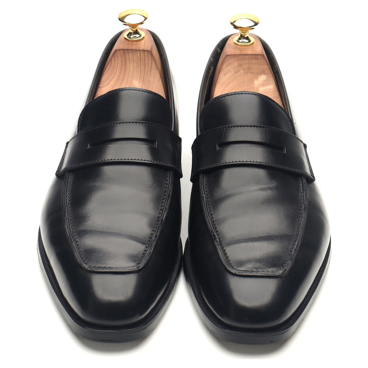 &#39;Marston&#39; Black Leather Loafers UK 8 E