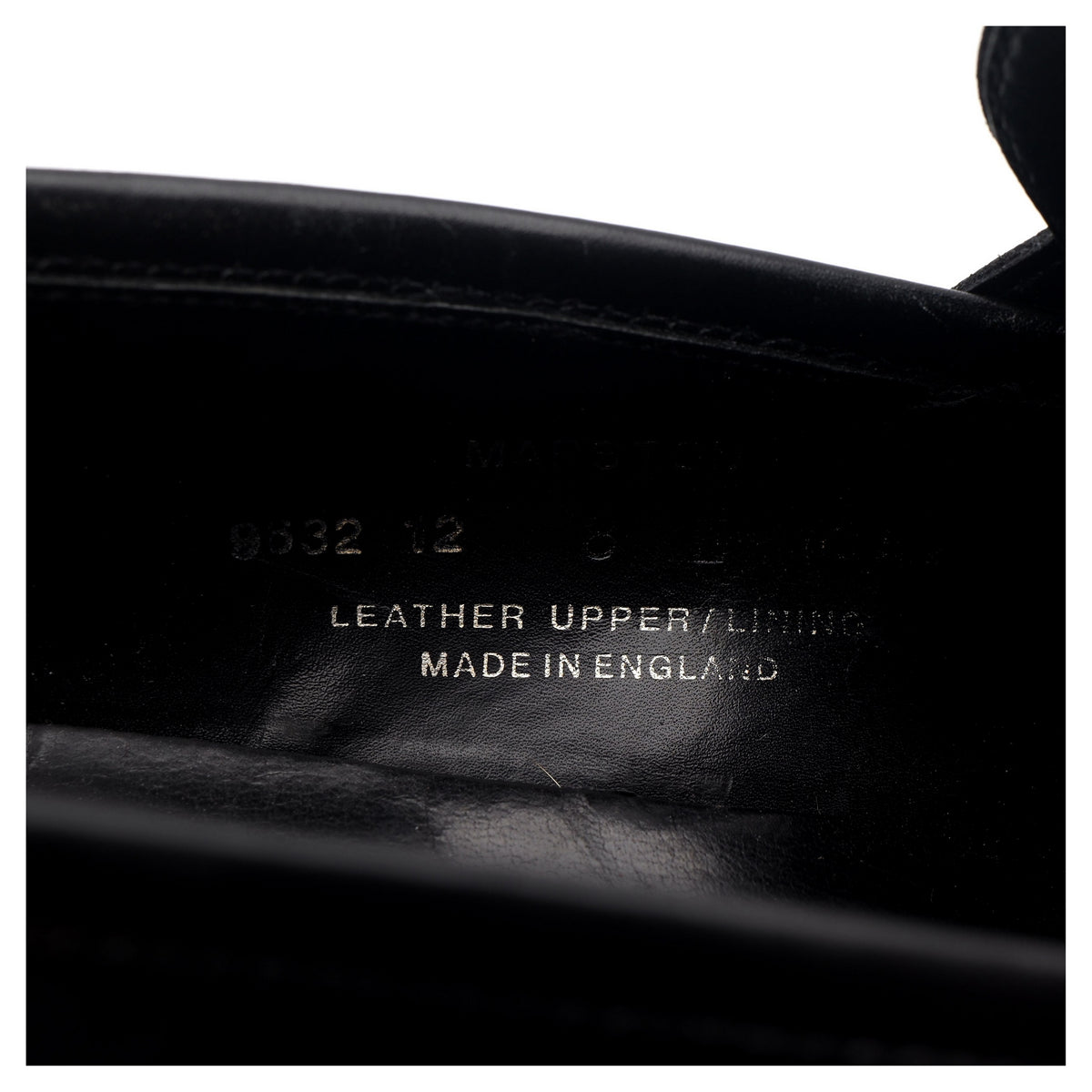 &#39;Marston&#39; Black Leather Loafers UK 8 E