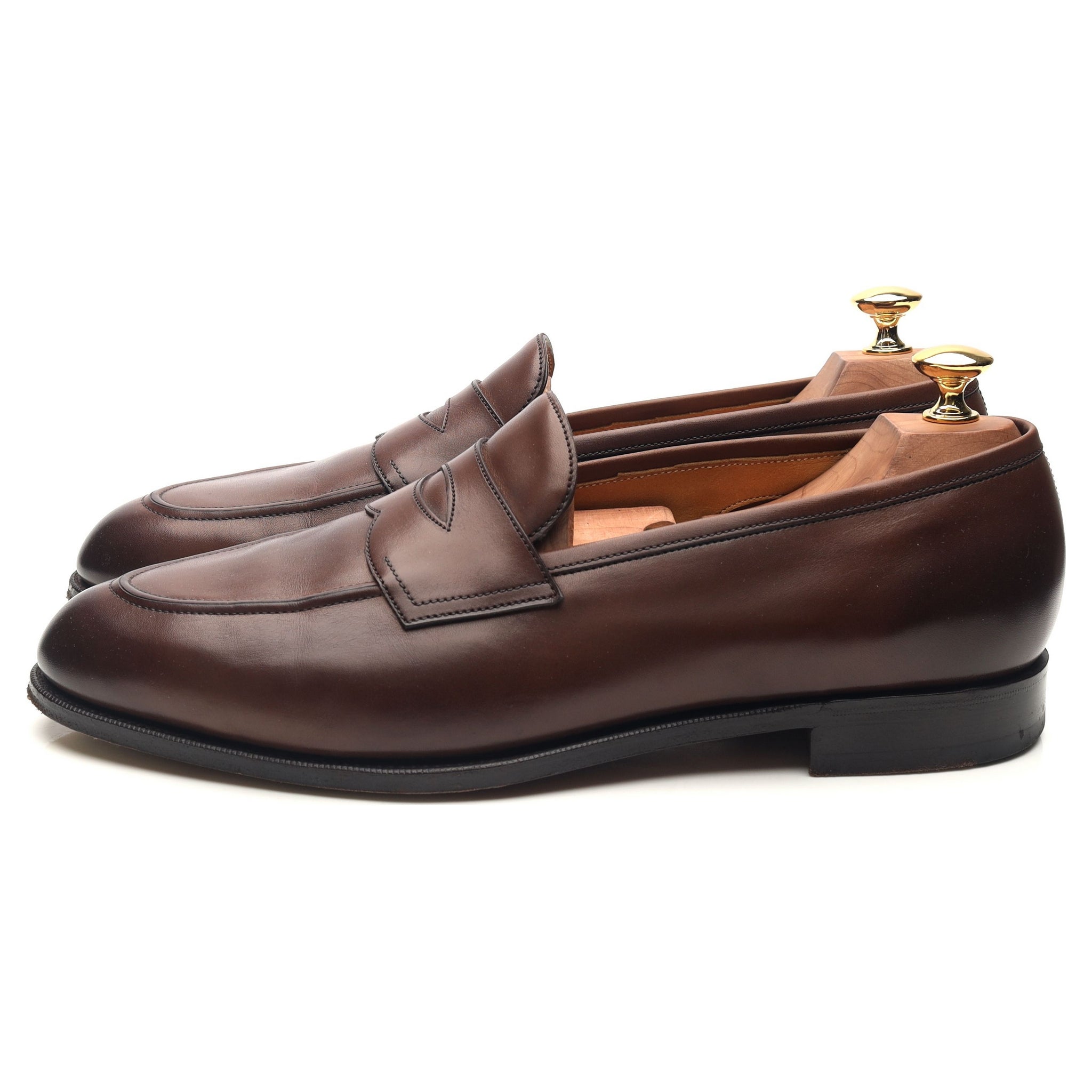 Piccadilly' Dark Brown Leather Loafers UK 9.5 E - Abbot's Shoes