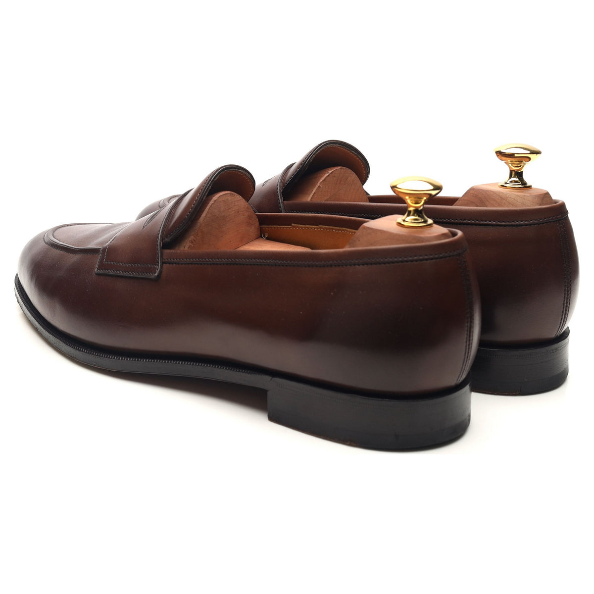 &#39;Piccadilly&#39; Dark Brown Leather Loafers UK 9.5 E