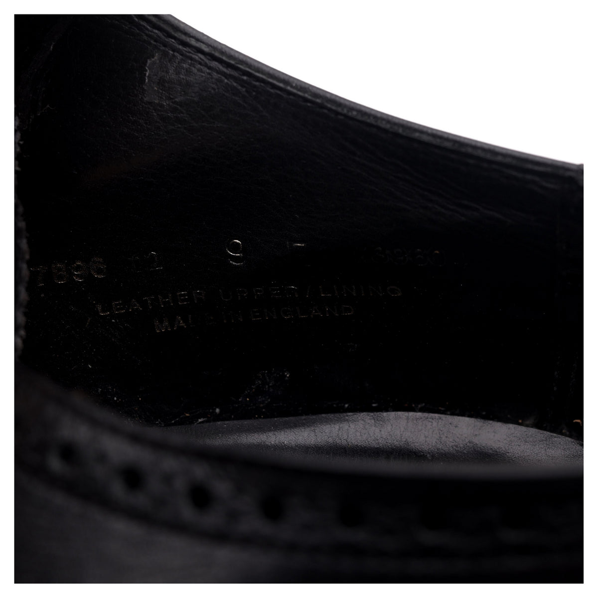 Black Leather Brogues UK 9 E