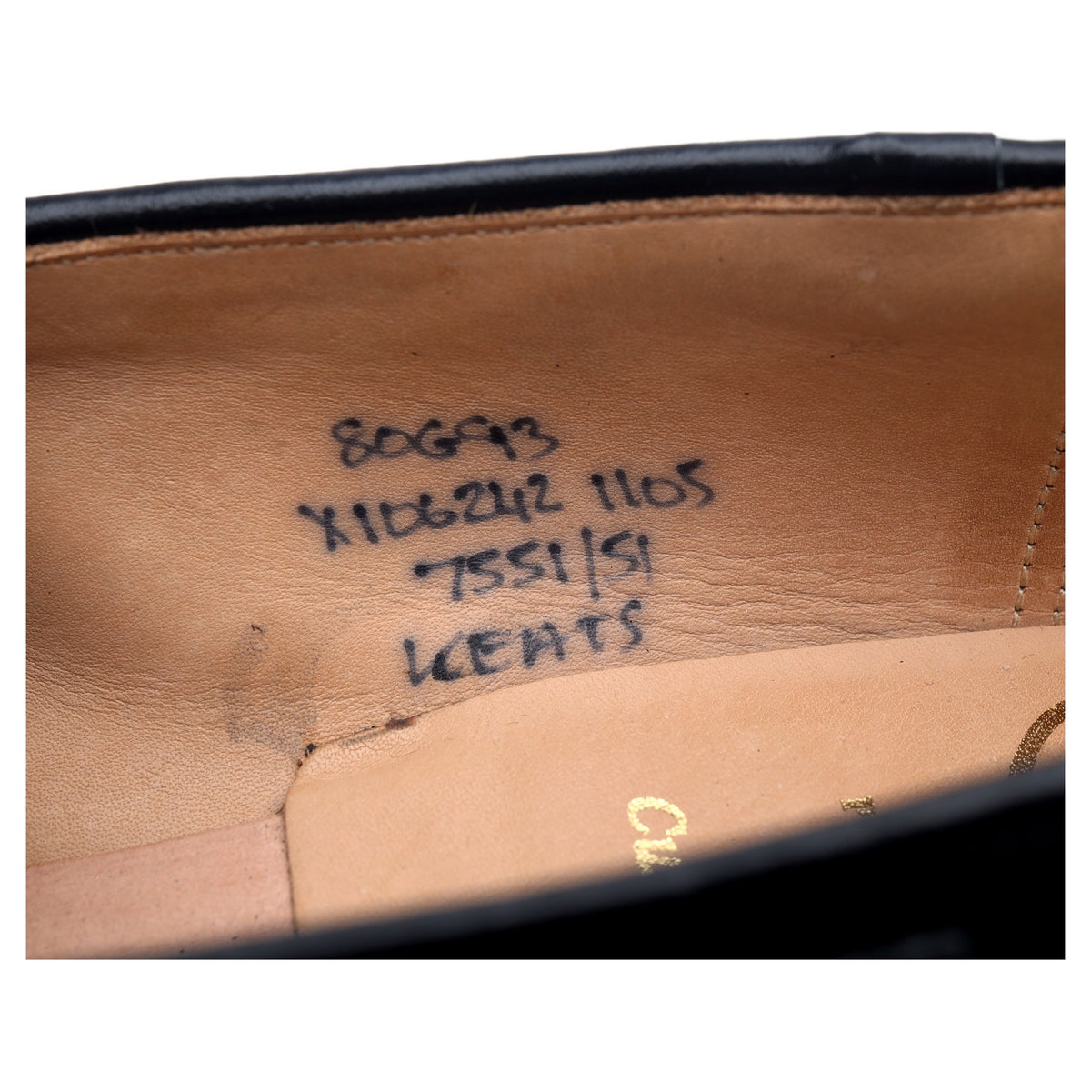 &#39;Keats&#39; Black Leather Tassel Loafers UK 8 G