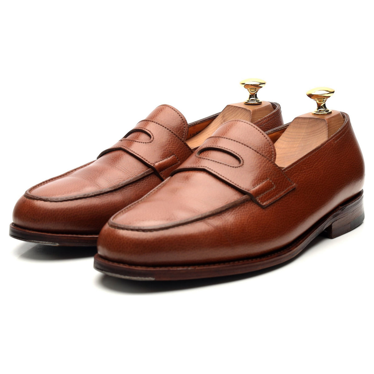 &#39;Lopez&#39; Tan Brown Leather Loafers UK 7 E