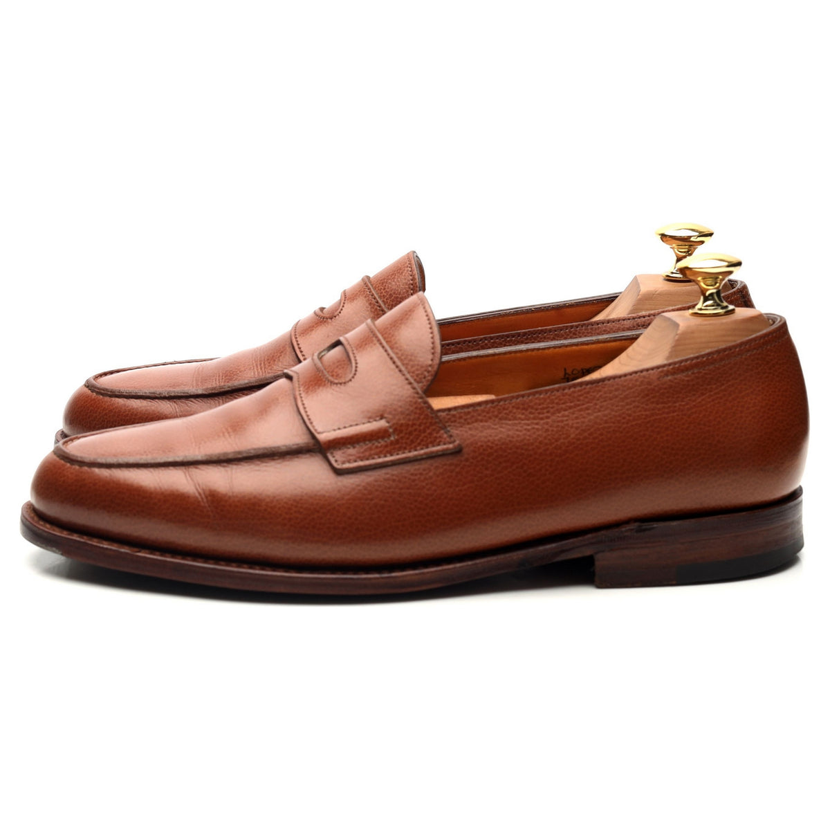 &#39;Lopez&#39; Tan Brown Leather Loafers UK 7 E