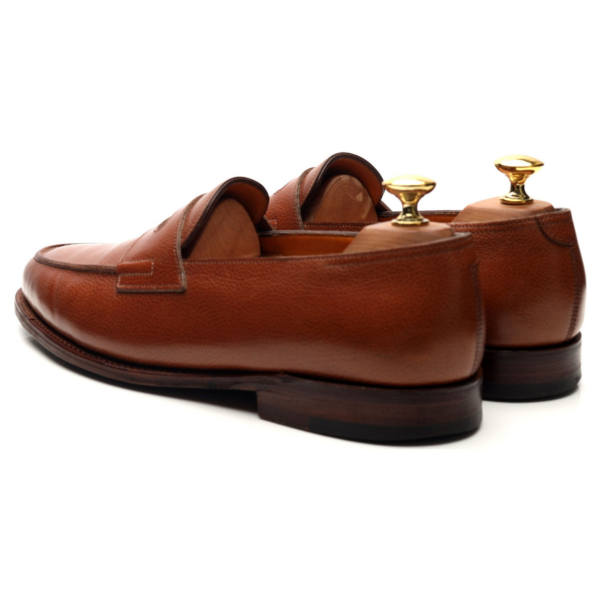 &#39;Lopez&#39; Tan Brown Leather Loafers UK 7 E