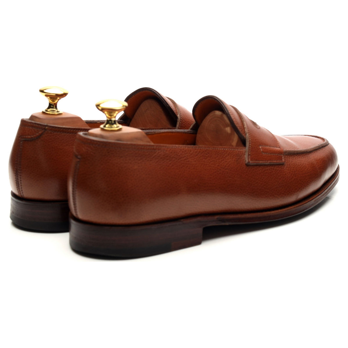 &#39;Lopez&#39; Tan Brown Leather Loafers UK 7 E