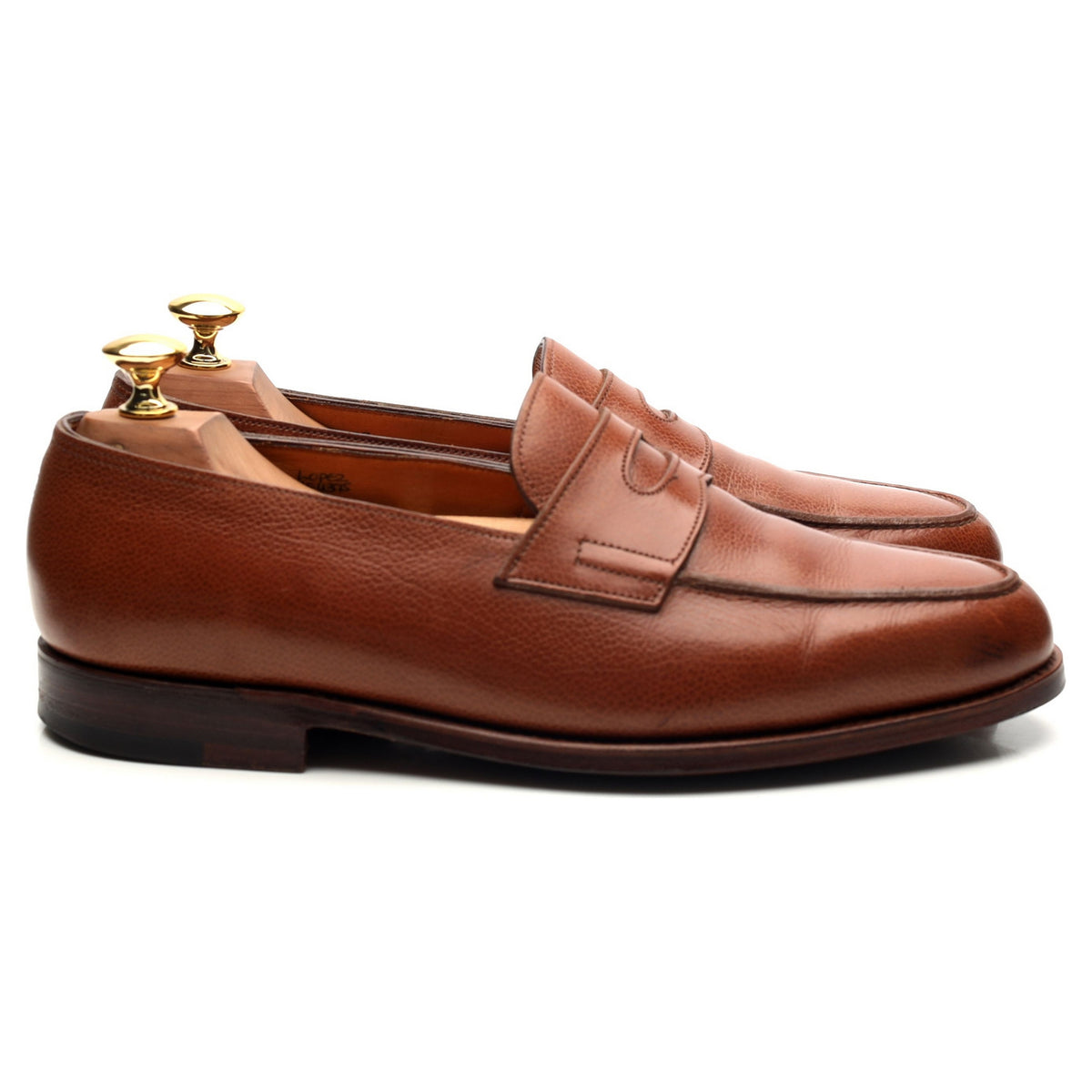 &#39;Lopez&#39; Tan Brown Leather Loafers UK 7 E