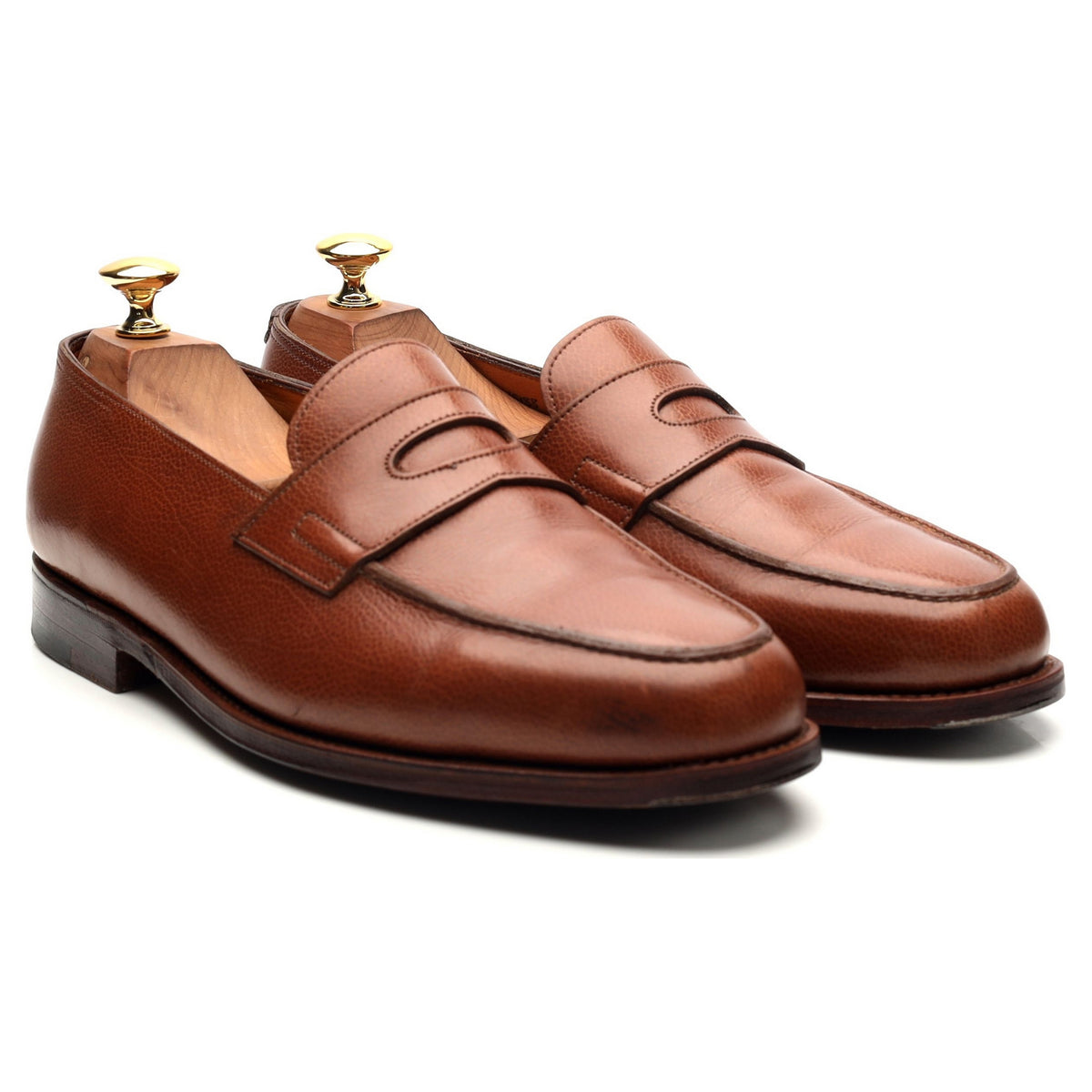 &#39;Lopez&#39; Tan Brown Leather Loafers UK 7 E