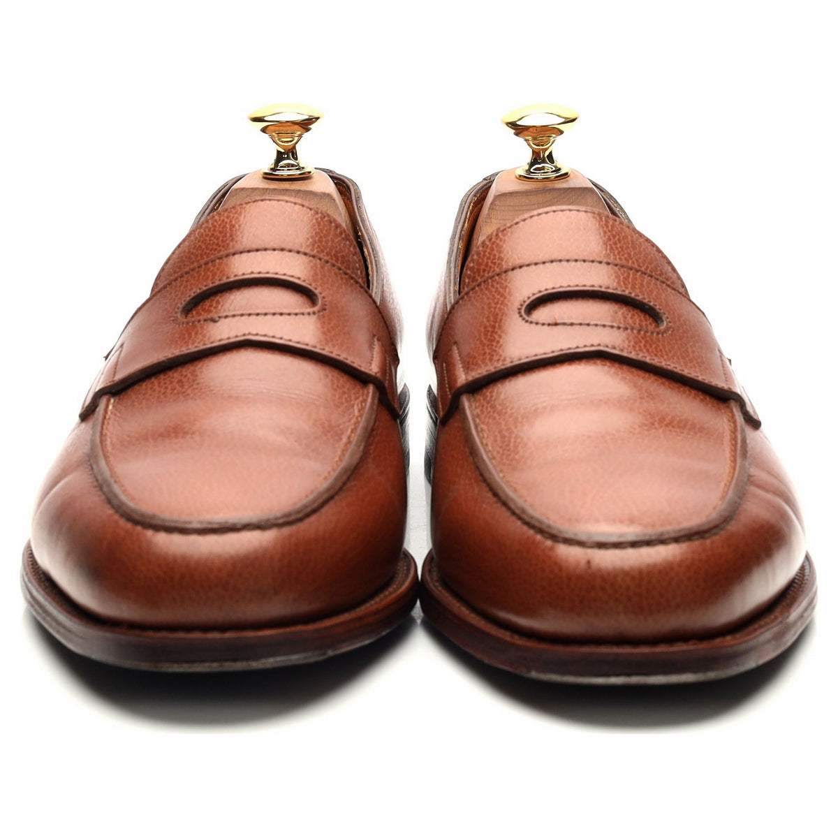 &#39;Lopez&#39; Tan Brown Leather Loafers UK 7 E