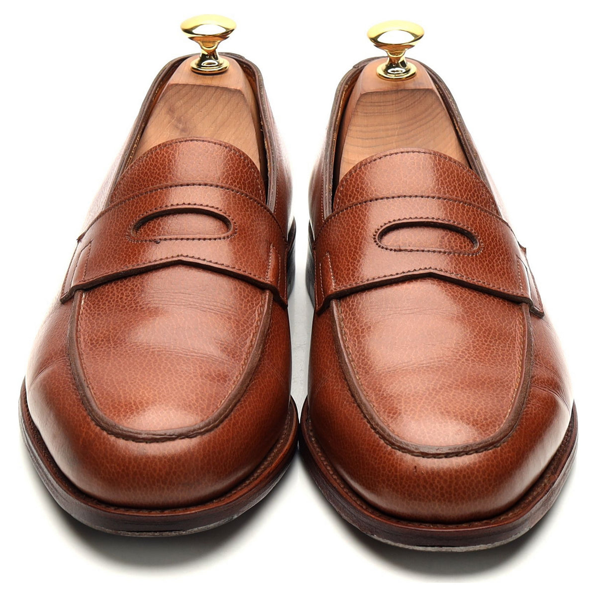 &#39;Lopez&#39; Tan Brown Leather Loafers UK 7 E