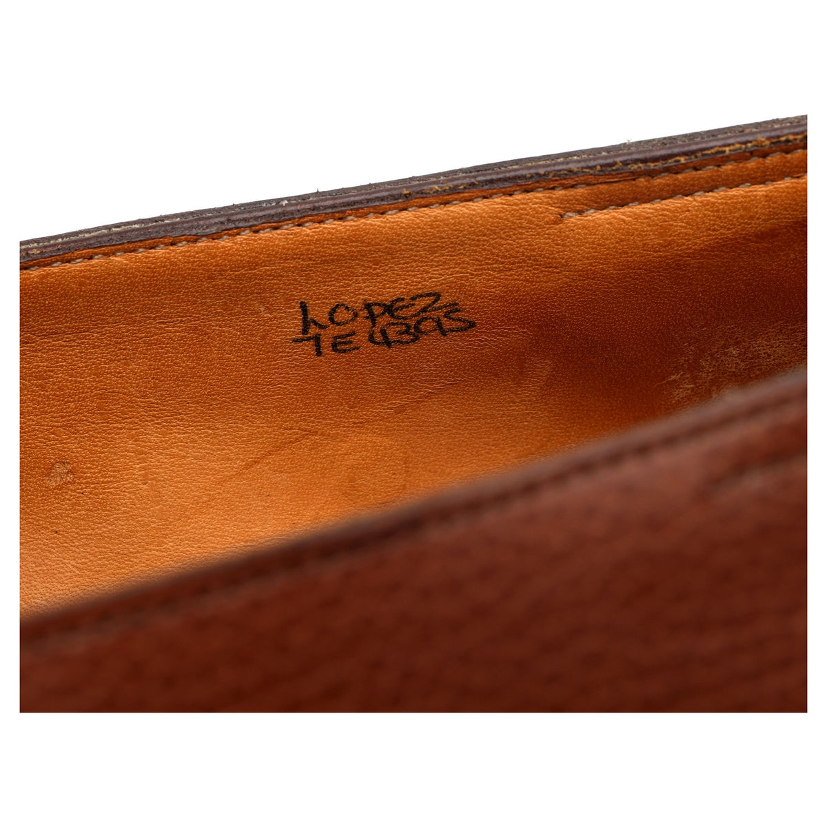 &#39;Lopez&#39; Tan Brown Leather Loafers UK 7 E