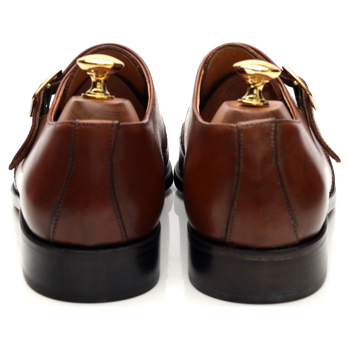 Tan Brown Leather Monk Strap UK 6