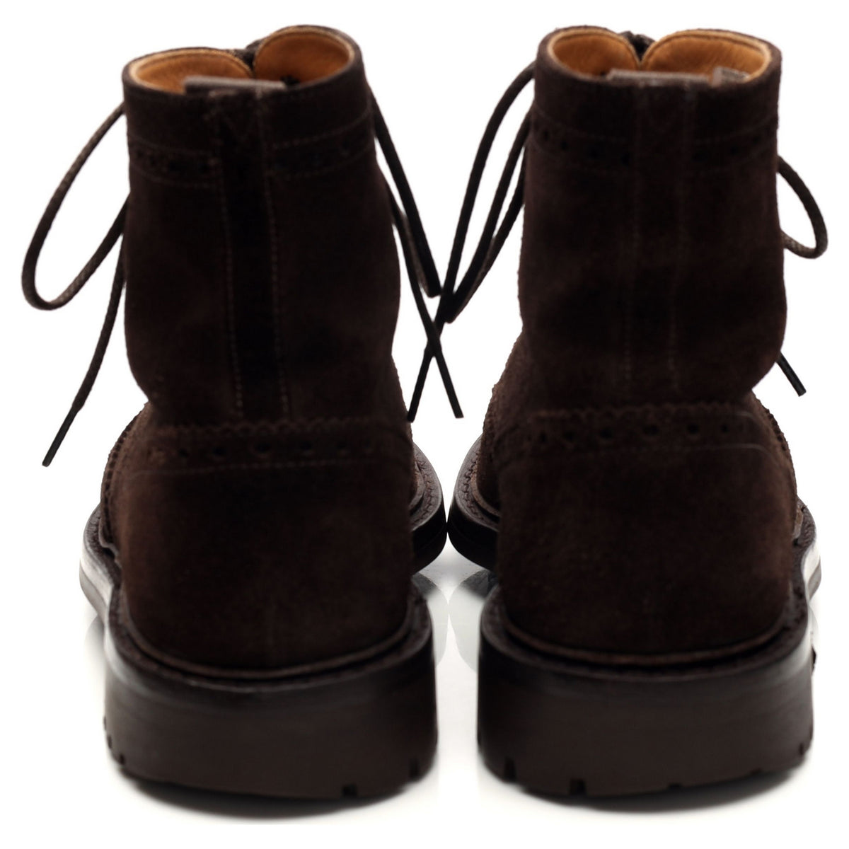 &#39;McFarlane 2&#39; Dark Brown Suede Boots Brogues UK 7 G