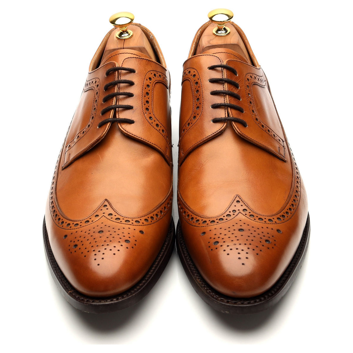 Tan Brown Leather Derby Brogues UK 11 G