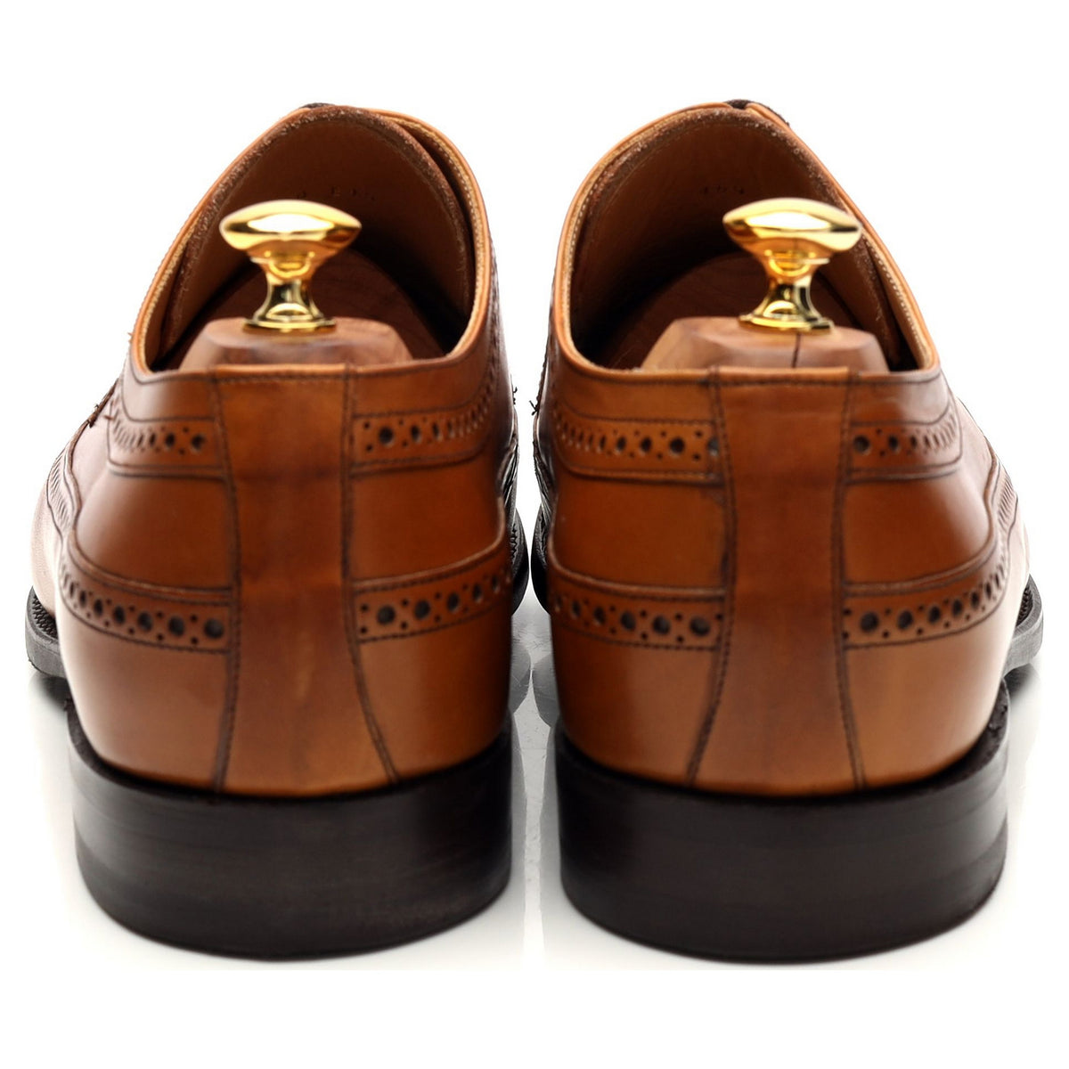 Tan Brown Leather Derby Brogues UK 11 G