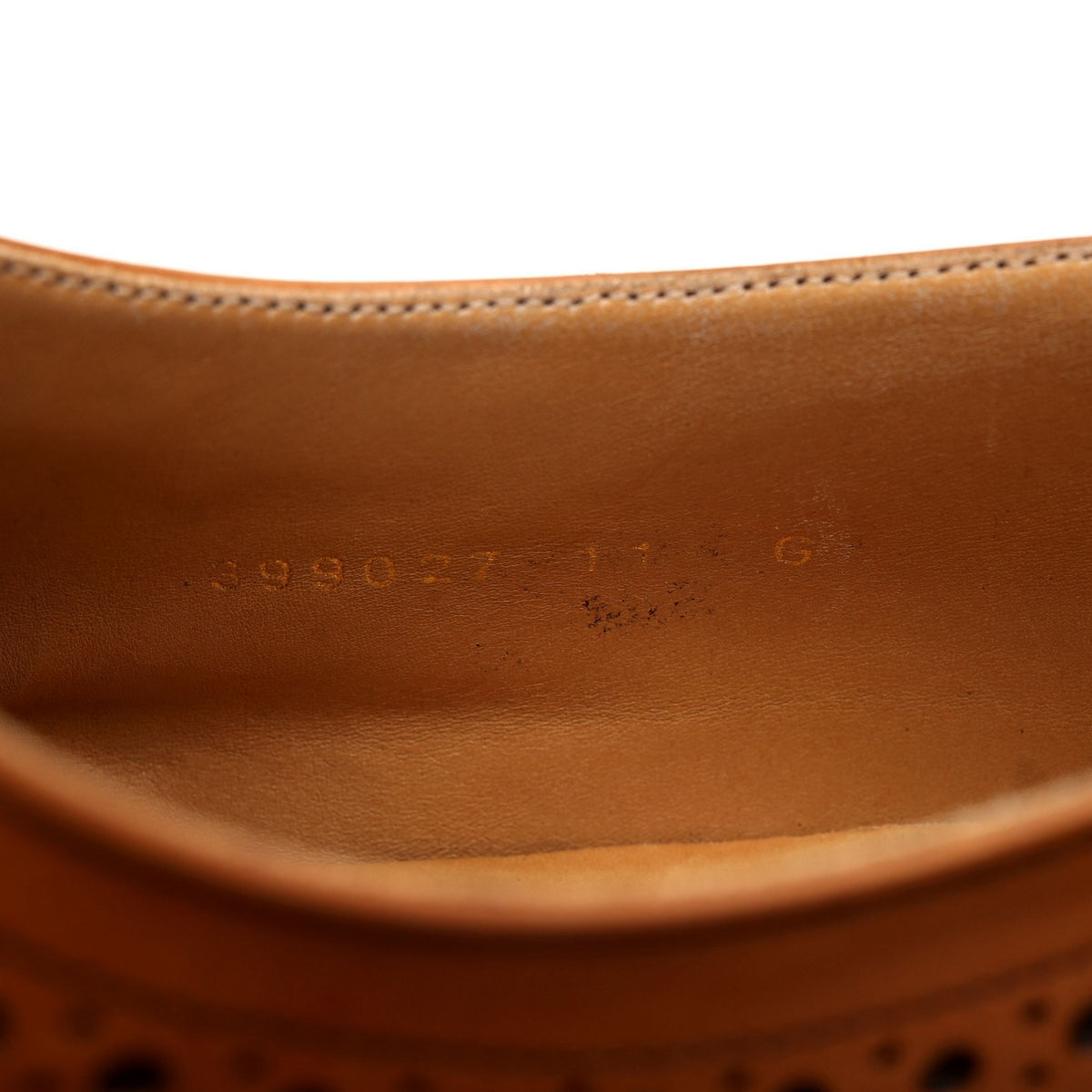 Tan Brown Leather Derby Brogues UK 11 G