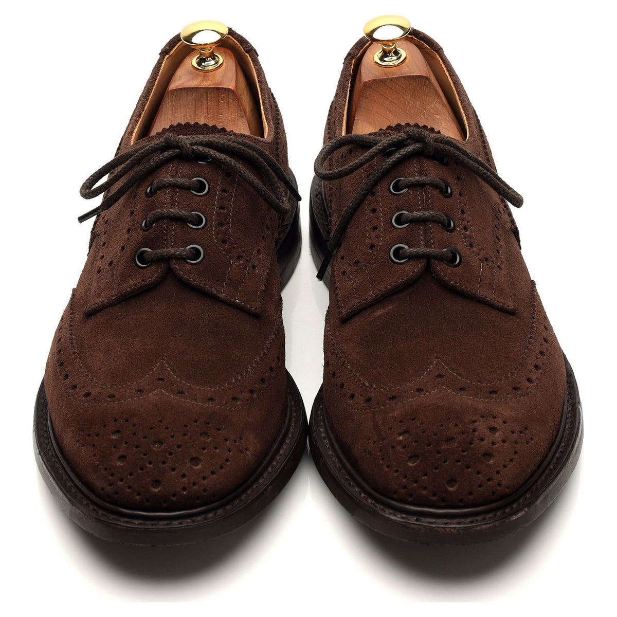 &#39;Bourton&#39; Dark Brown Suede Derby Brogues UK 10