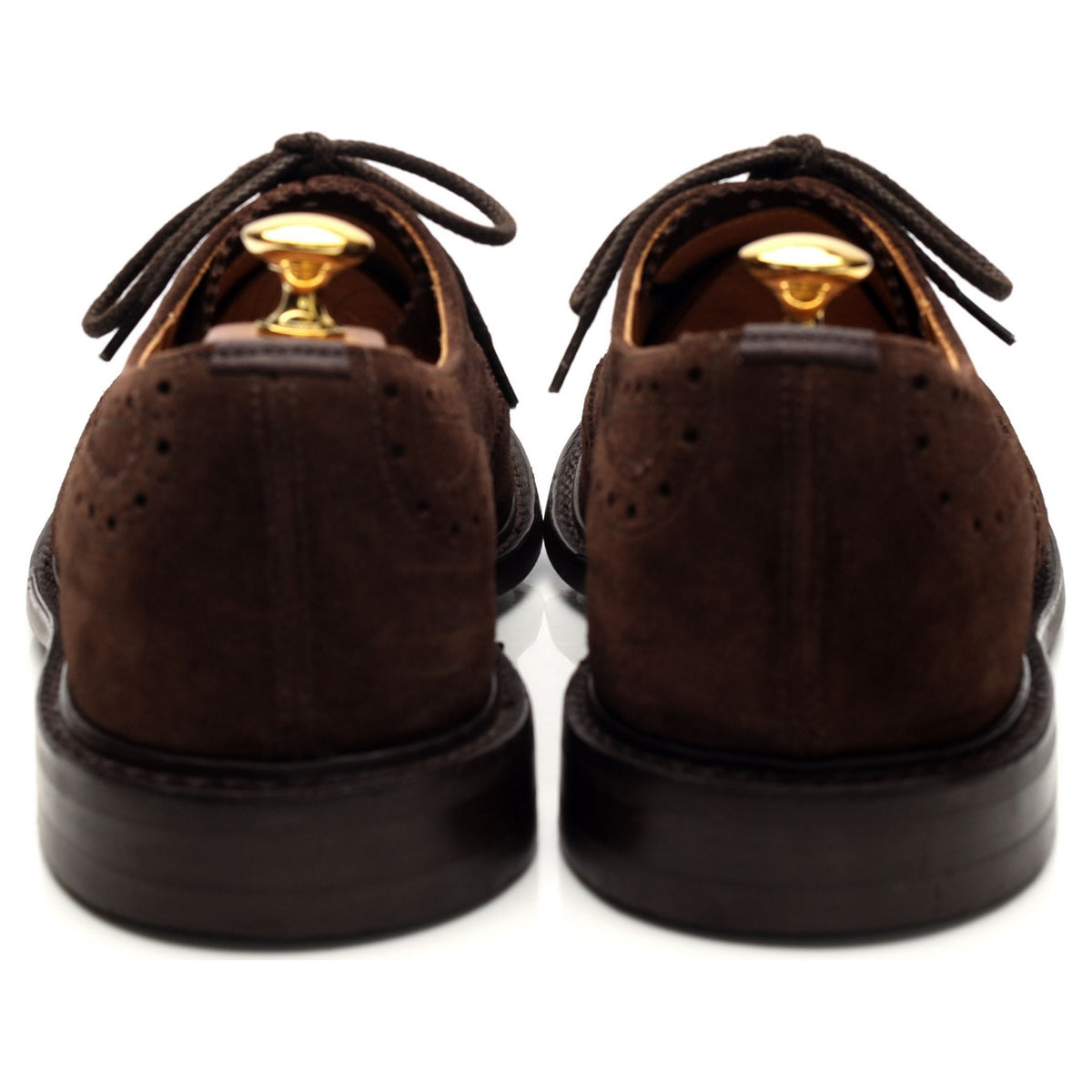 &#39;Bourton&#39; Dark Brown Suede Derby Brogues UK 10
