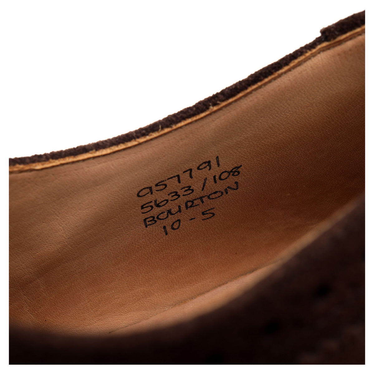 &#39;Bourton&#39; Dark Brown Suede Derby Brogues UK 10