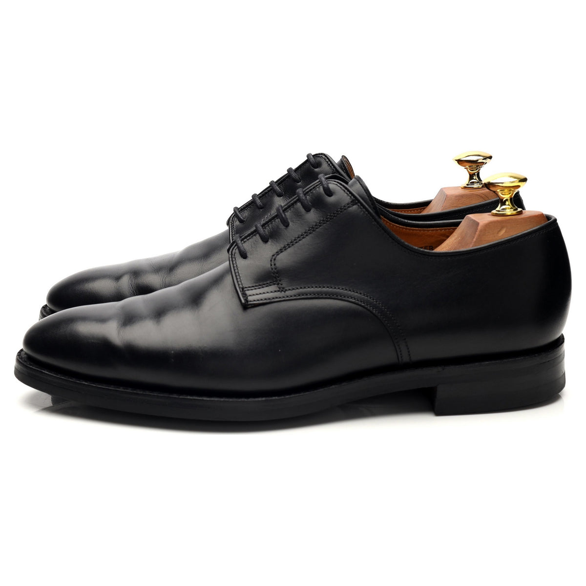 &#39;Worcester&#39; Black Leather Derby UK 8 E