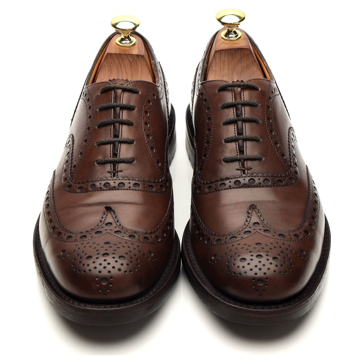 &#39;Exeter&#39; Brown Leather Oxford Brogues UK 7 F