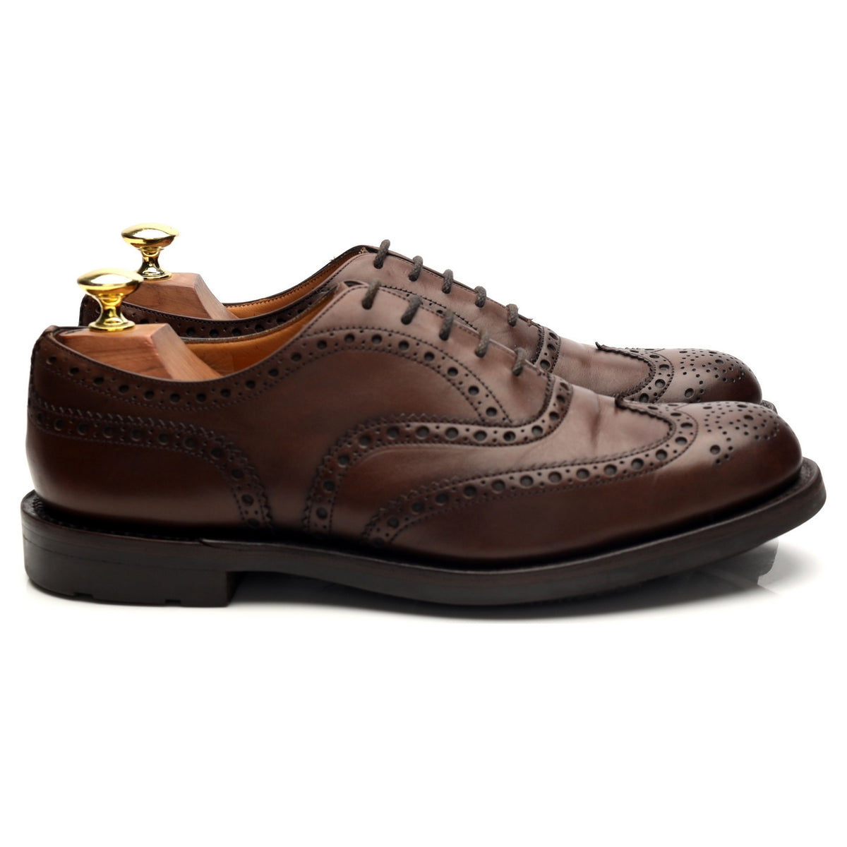 &#39;Exeter&#39; Brown Leather Oxford Brogues UK 7 F
