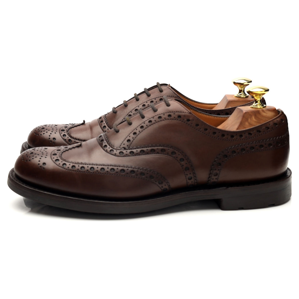 &#39;Exeter&#39; Brown Leather Oxford Brogues UK 7 F