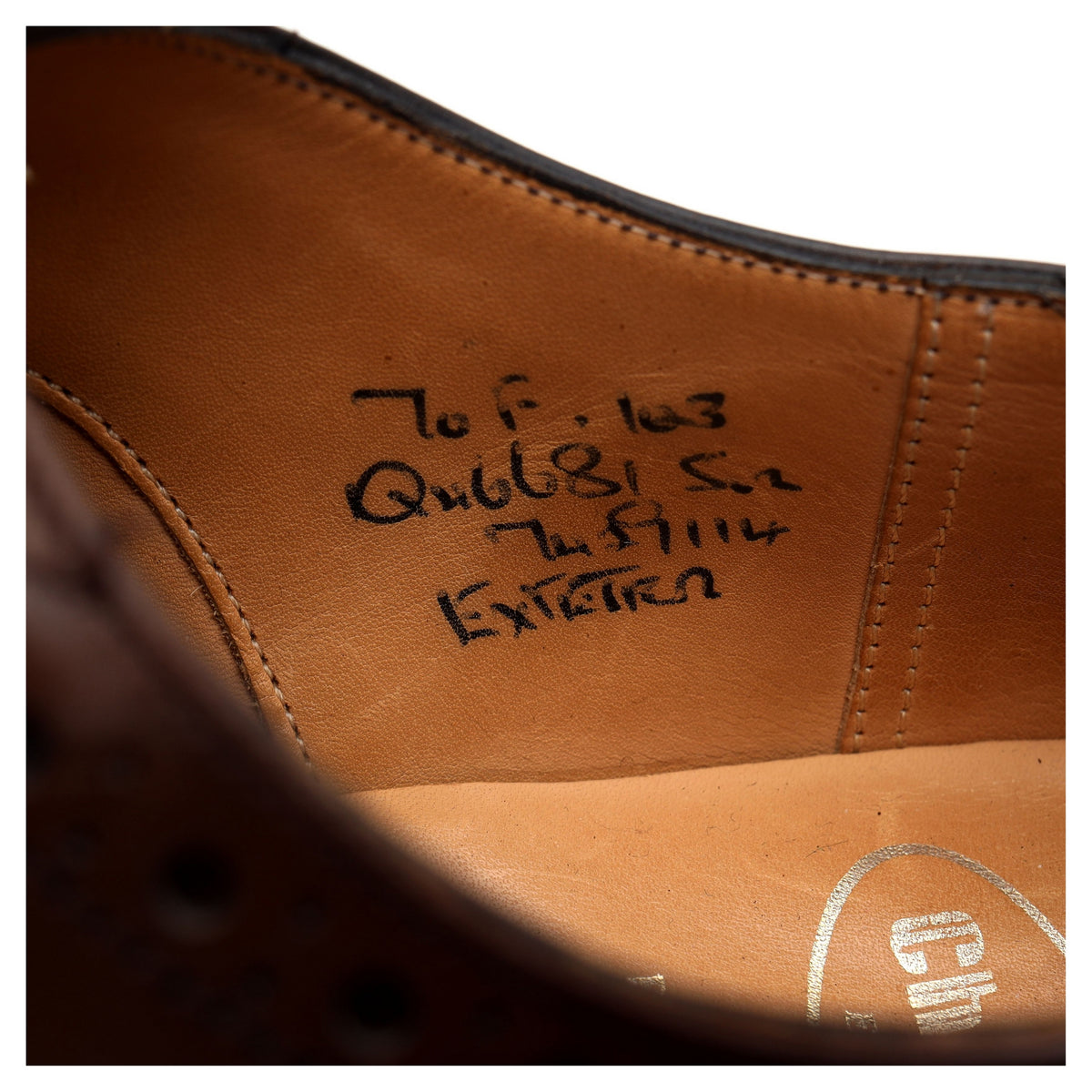 &#39;Exeter&#39; Brown Leather Oxford Brogues UK 7 F