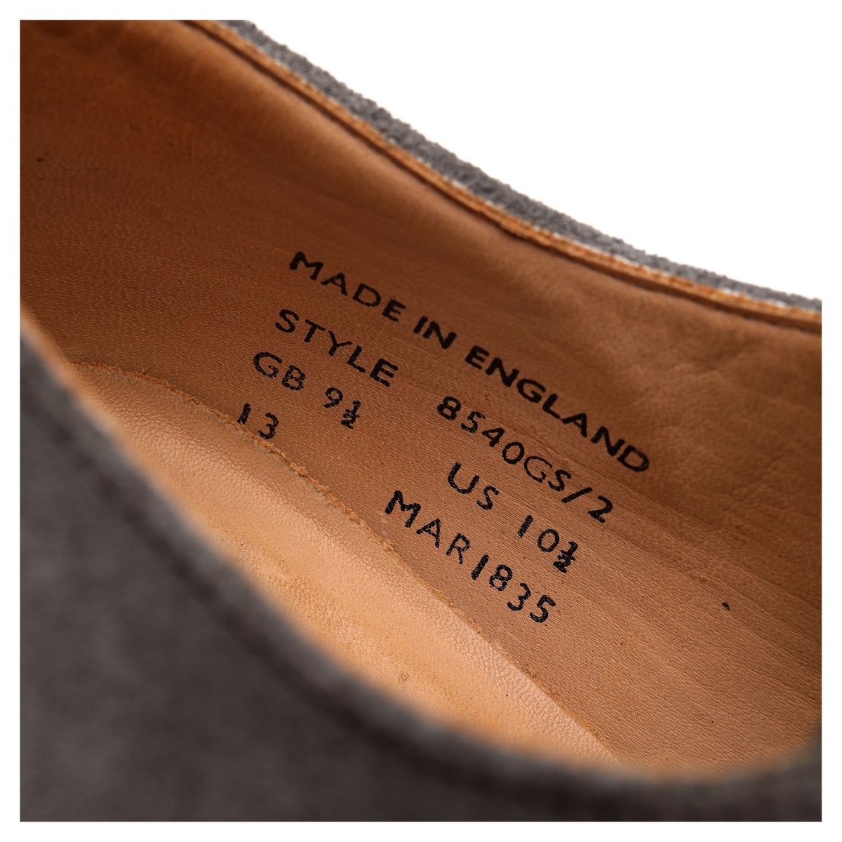 Mark McNairy &#39;The Saddle&#39; Grey Suede and Brown Grain Leather Derby UK 9.5 F