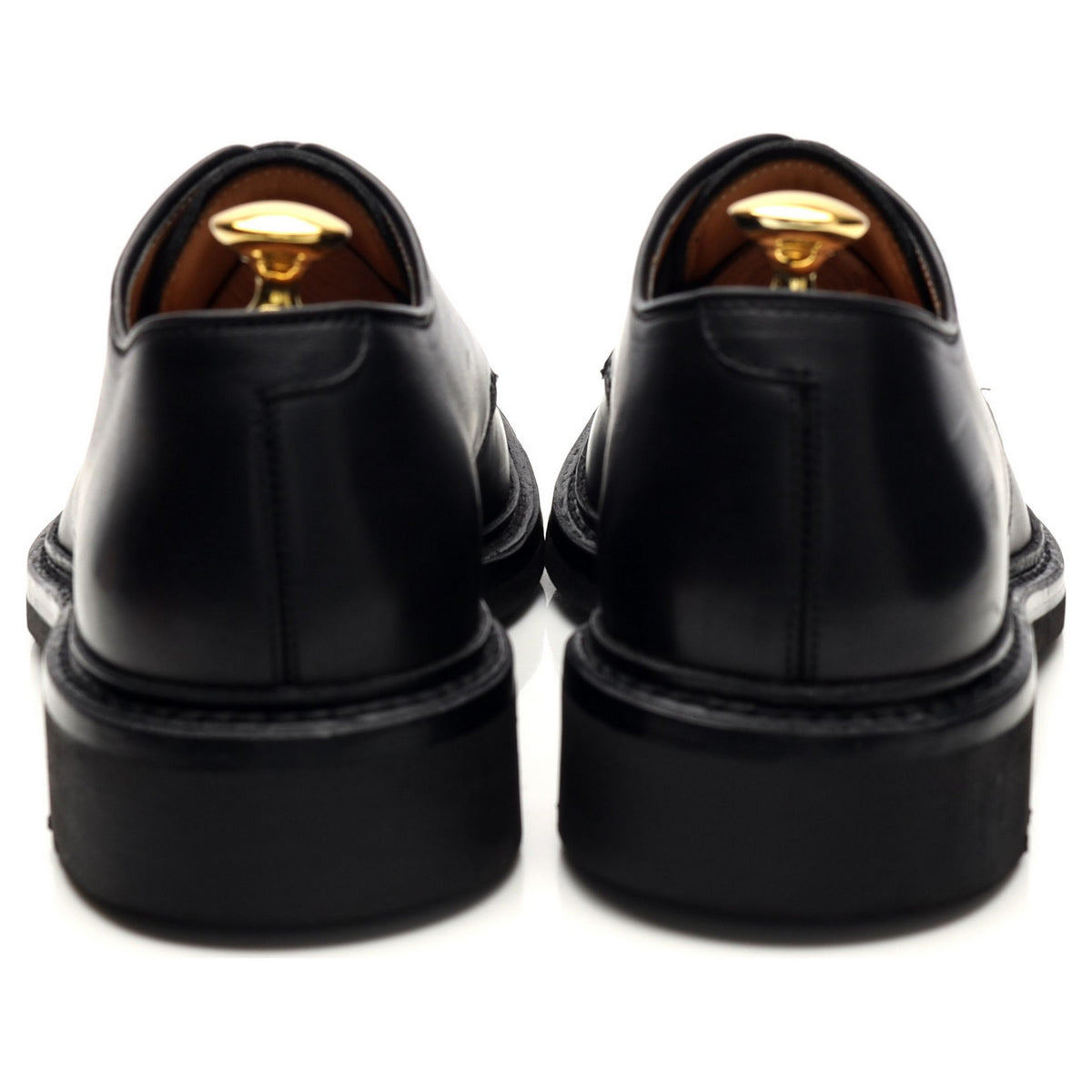 &#39;Fustet&#39; Black Leather Derby UK 6.5