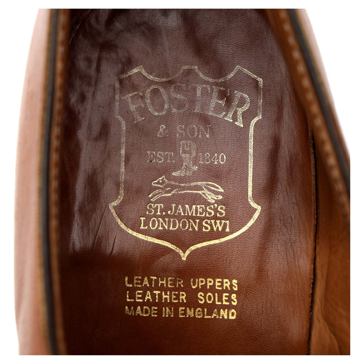 &#39;Purcell&#39; Tan Brown Leather Oxford Brogues UK 9 F