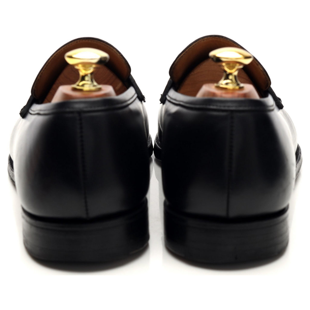 &#39;Merton&#39; Black Leather Loafers UK 8 E