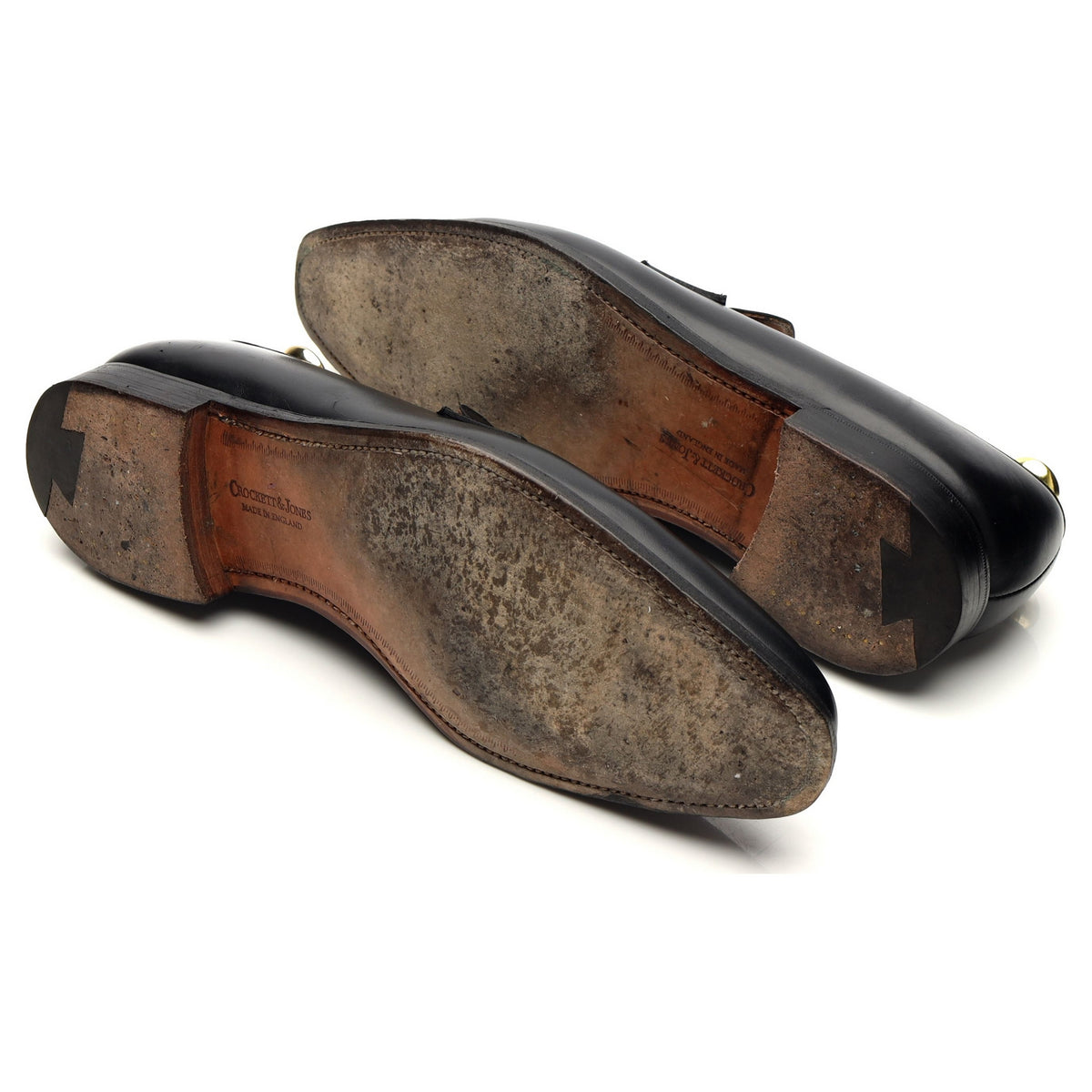 &#39;Merton&#39; Black Leather Loafers UK 8 E