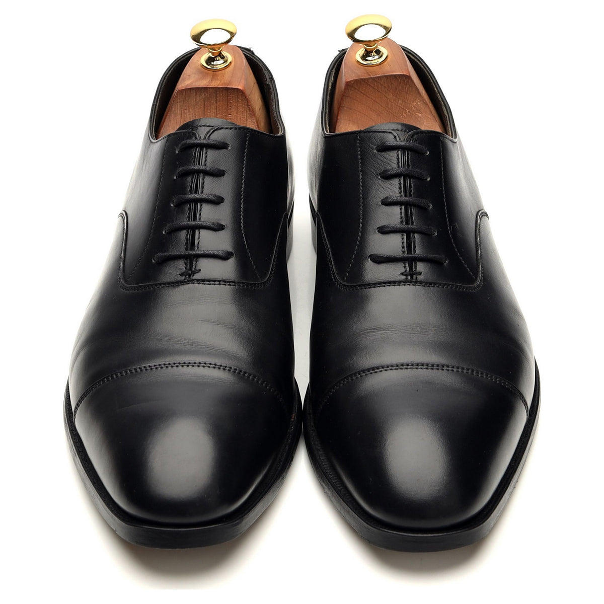 &#39;Audley&#39; Black Leather Oxford UK 10 E