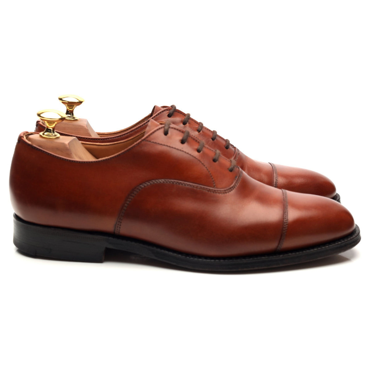 &#39;Canberra&#39; Tan Brown Leather Oxford UK 6 F