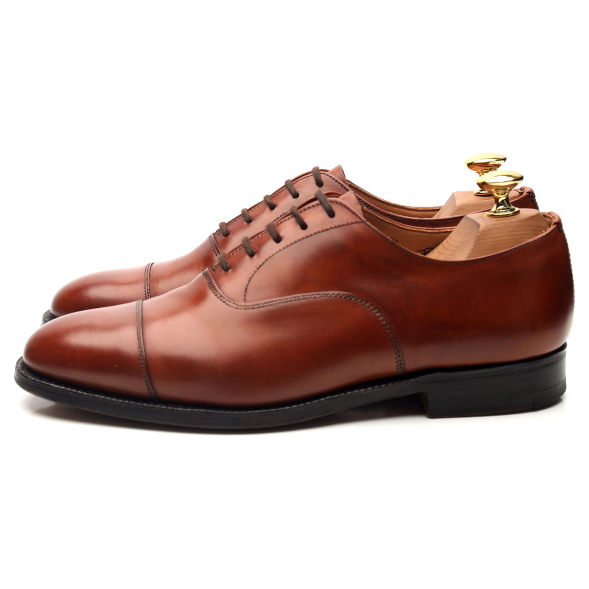 &#39;Canberra&#39; Tan Brown Leather Oxford UK 6 F