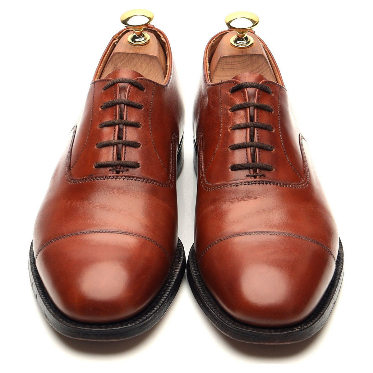 &#39;Canberra&#39; Tan Brown Leather Oxford UK 6 F