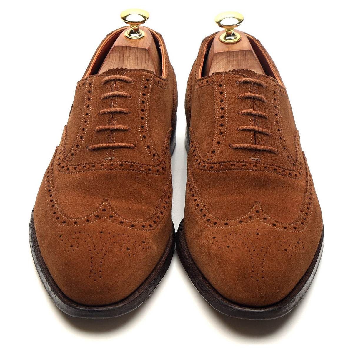 &#39;Reuben&#39; Brown Suede Oxford Brogues UK 8.5 E