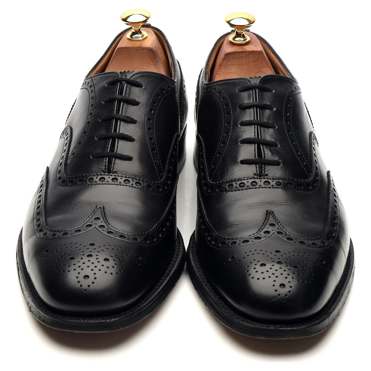 &#39;Chetwynd&#39; Black Leather Oxford Brogues UK 9.5 G