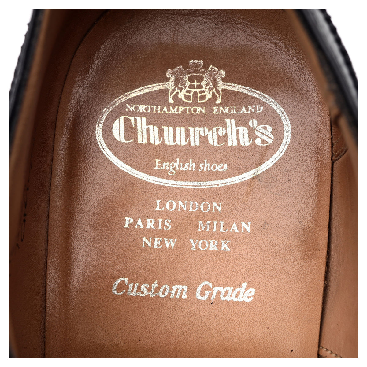 &#39;Chetwynd&#39; Black Leather Oxford Brogues UK 9.5 G