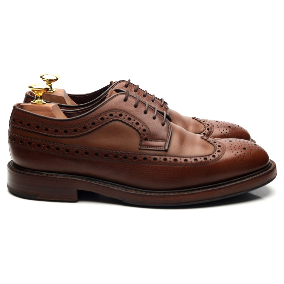 1880 &#39;Taunton&#39; Brown Leather Derby Brogues UK 7 F