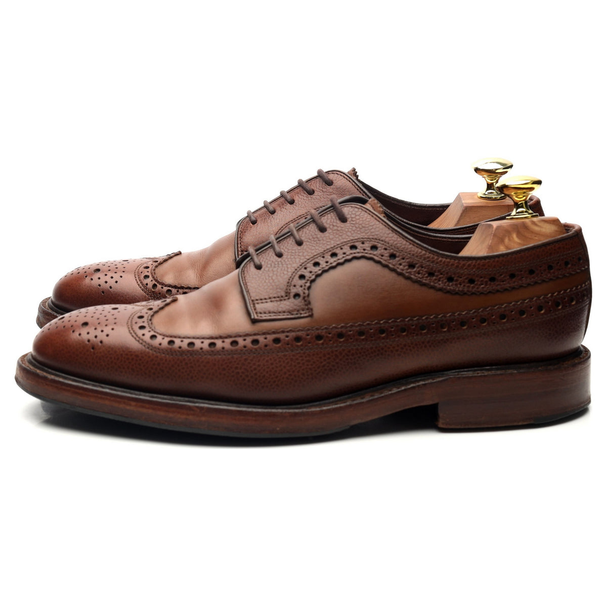 1880 &#39;Taunton&#39; Brown Leather Derby Brogues UK 7 F