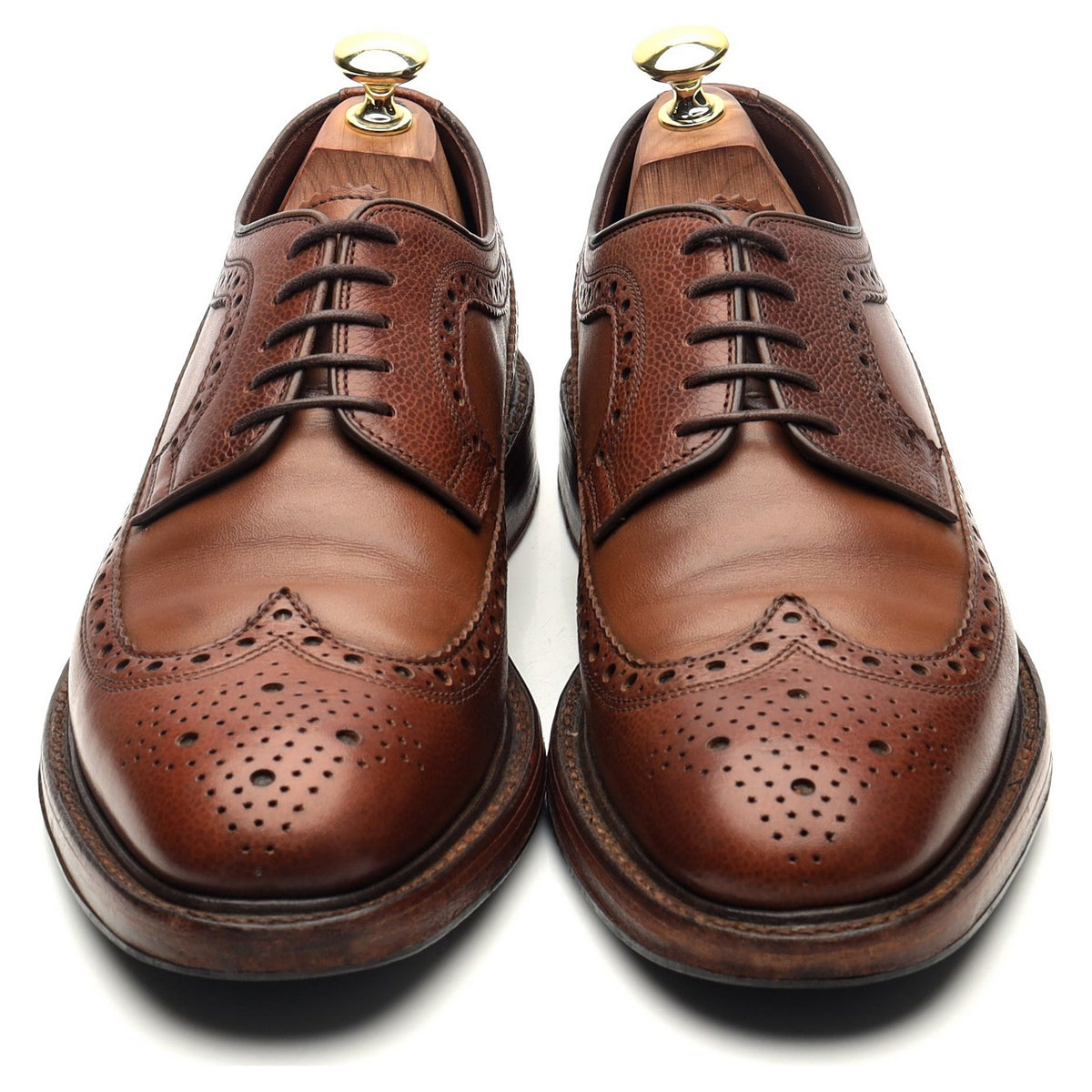 1880 &#39;Taunton&#39; Brown Leather Derby Brogues UK 7 F