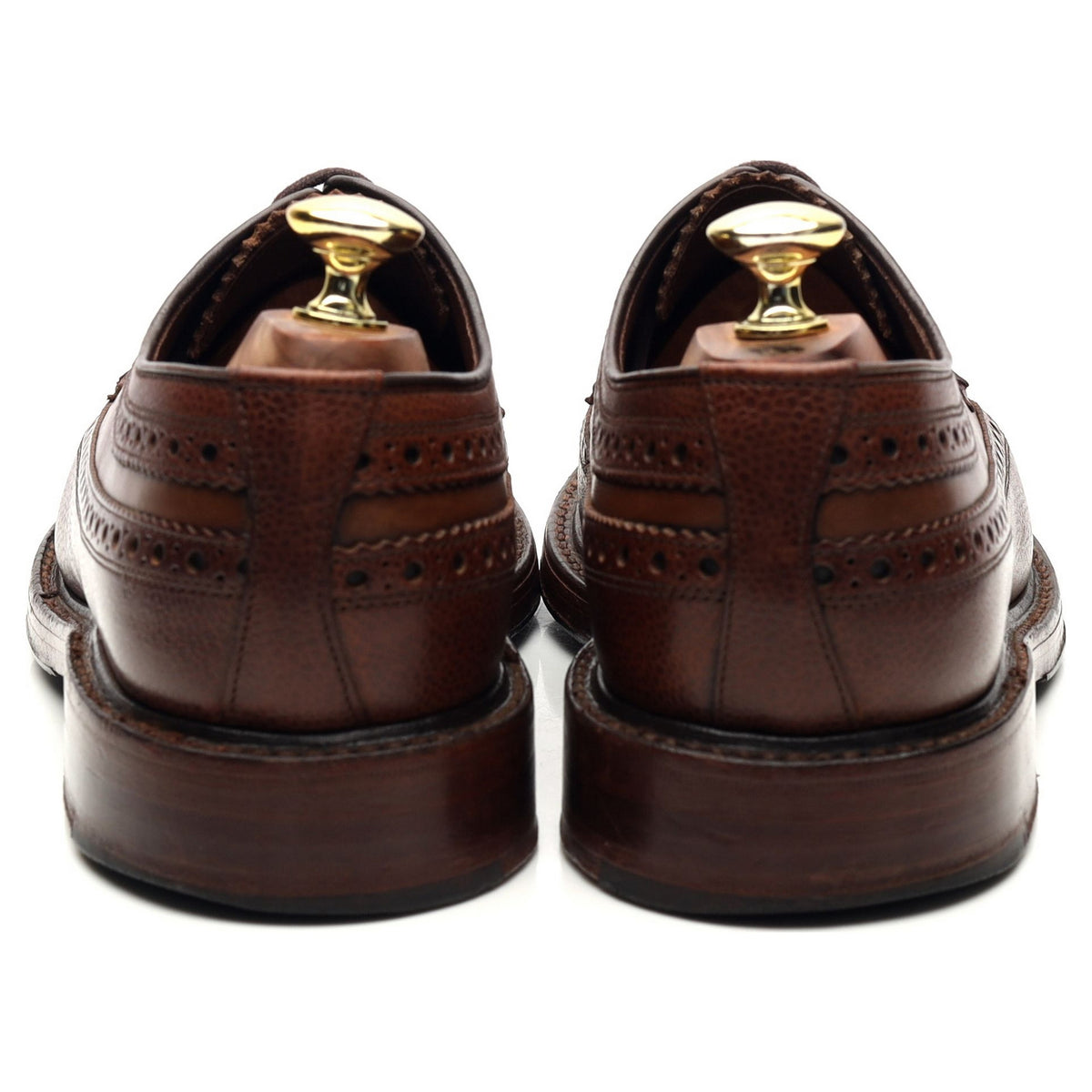 1880 &#39;Taunton&#39; Brown Leather Derby Brogues UK 7 F