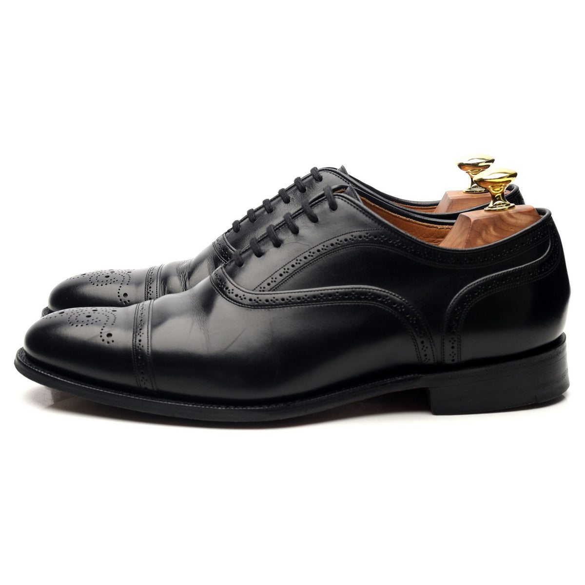 &#39;Guildford&#39; Black Leather Oxford Brogues UK 7.5 G