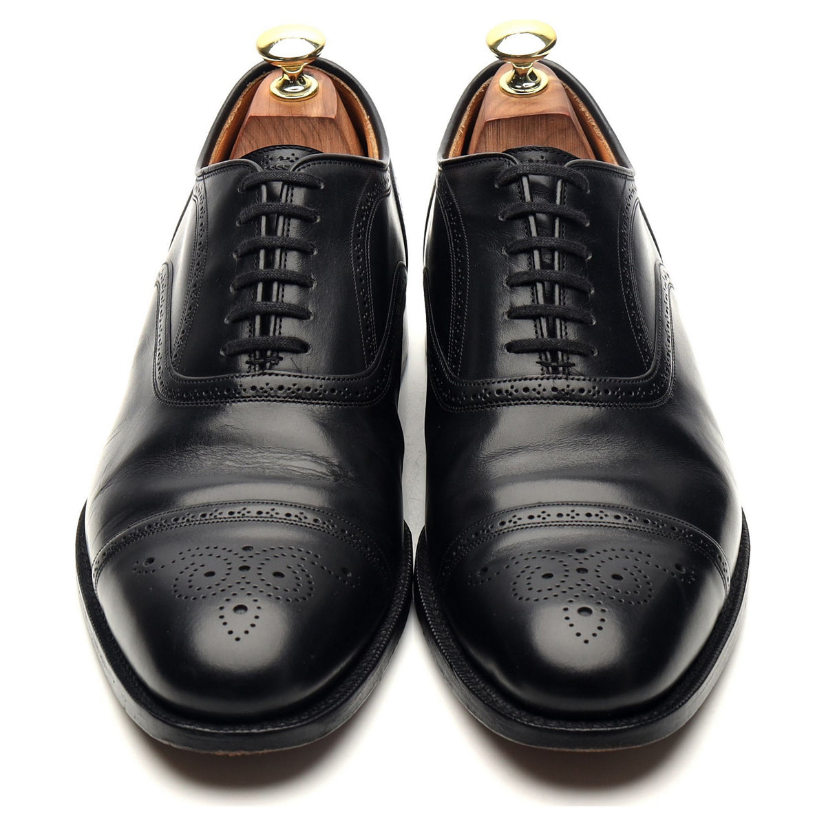 &#39;Guildford&#39; Black Leather Oxford Brogues UK 7.5 G