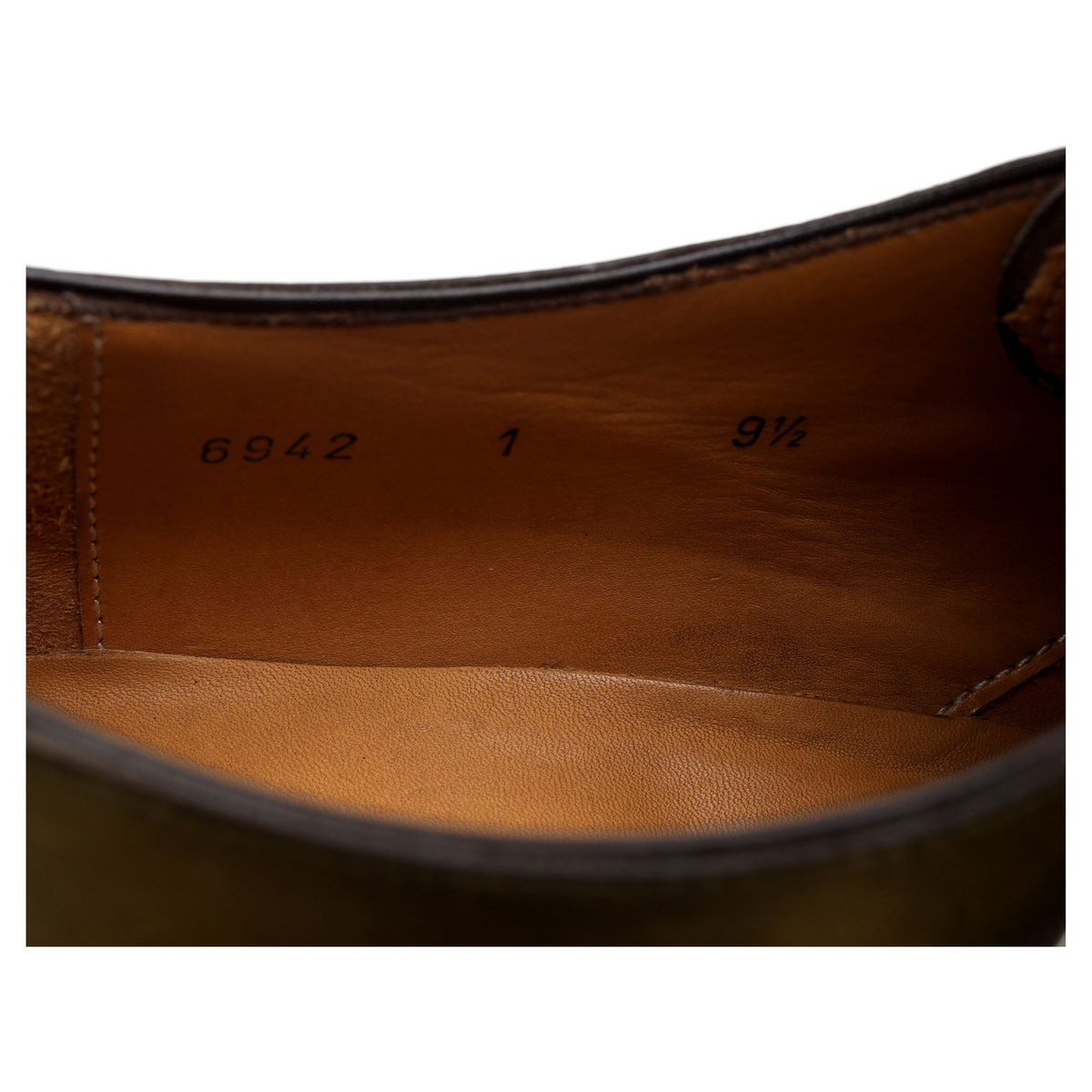 &#39;Andrew 6942&#39; Green Leather Double Monk Strap UK 9.5 F