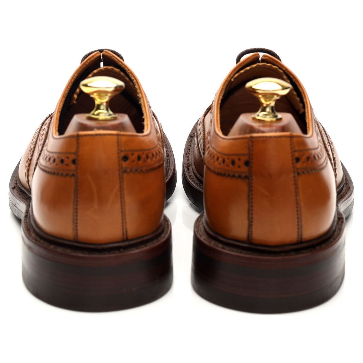 1880 &#39;Edward&#39; Tan Brown Leather Oxford Brogues UK 8.5 G