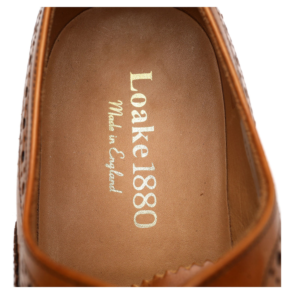1880 &#39;Edward&#39; Tan Brown Leather Oxford Brogues UK 8.5 G